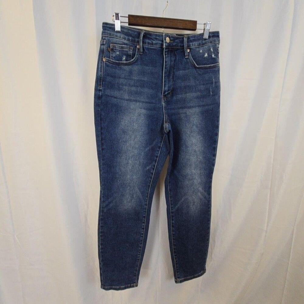 Judy Blue Jeans Juniors 13/31 Blue Medium Wash High Rise Slim Fit Stretch Denim